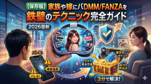 【保存版】家族や嫁にバレずにDMM/FANZAを楽しむ鉄壁のテクニック完全ガイド