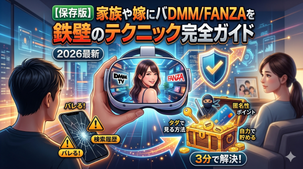 【保存版】家族や嫁にバレずにDMM/FANZAを楽しむ鉄壁のテクニック完全ガイド