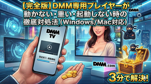 【完全版】DMM専用プレイヤーが動かない・重い・起動しない時の徹底対処法(Windows/Mac対応)