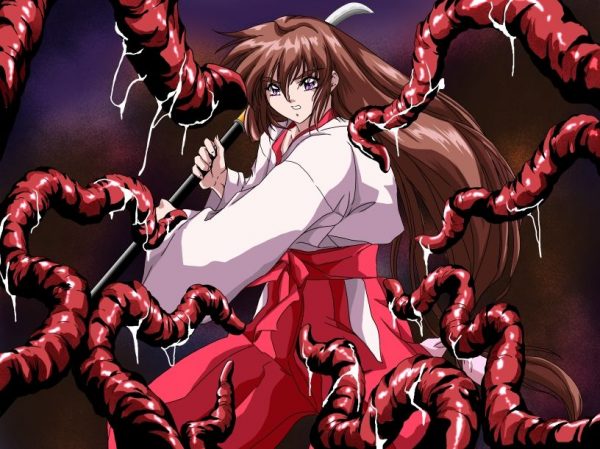 神社の巫女が触手や亡者に複数プレイ蹂躙されるエロ同人漫画作品ヒロインピンチ
