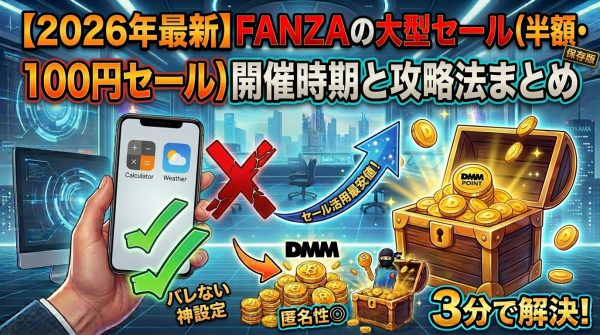 【2026年最新】FANZAの大型セール（半額・100円セール）開催時期と攻略法まとめ